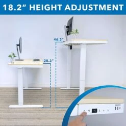 Mount-It! 28"-46"H Electric Adjustable Height Standing Desk, Light Brown Woodgrain (MI-15004) 16 Mount-It! 28"-46"H Electric Adjustable Height Standing Desk, Light Brown Woodgrain (MI-15004) -STAPLES Sales 01BC5DD1 AE8A 4B18 B64432C00614C3A6 sc7