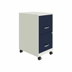 Space Solutions SOHO Smart File 2-Drawer Mobile File Cabinet, Letter Size, Lockable, 26.7"H X 18"D, Pearl White/Navy (25335) 7 Space Solutions SOHO Smart File 2-Drawer Mobile File Cabinet, Letter Size, Lockable, 26.7"H X 18"D, Pearl White/Navy (25335) -STAPLES Sales 040FE1A4 D519 4D7A 8413D8F016728785 sc7