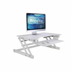 Rocelco 32" Adjustable Desk Riser, White (R ADRW)