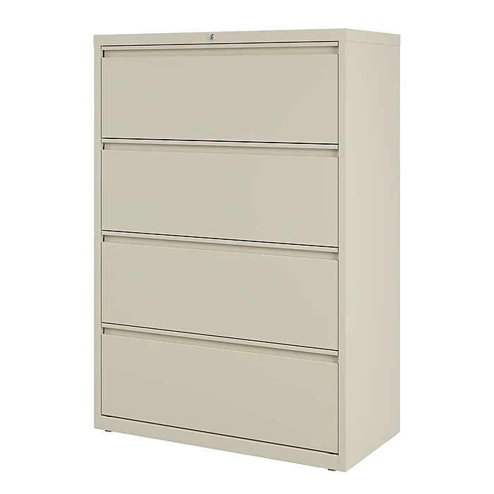 Staples Commercial 4 File Drawers Lateral File Cabinet, Locking, Putty/Beige, Letter/Legal, 36"W (20056D) 5 Staples Commercial 4 File Drawers Lateral File Cabinet, Locking, Putty/Beige, Letter/Legal, 36"W (20056D) - Image 3