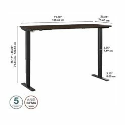 Bush Business Furniture Move 40 28"-48" Adjustable Standing Desk, Black Walnut/Black (M4S7230BWBK) 14 Bush Business Furniture Move 40 28"-48" Adjustable Standing Desk, Black Walnut/Black (M4S7230BWBK) -STAPLES Sales 1251FE5D 2B09 432F 960107435011006D sc7