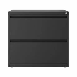 Hirsh Lateral 101 2-Drawer Lateral File Cabinet, Letter/Legal Size, Lockable, 27.75"H X 30"W X 17.63"D, Charcoal (24084)