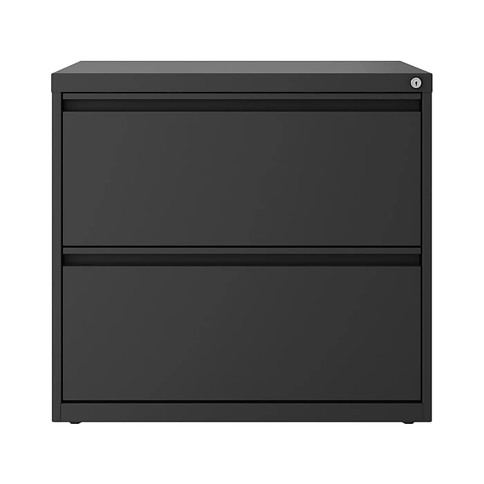 Hirsh Lateral 101 2-Drawer Lateral File Cabinet, Letter/Legal Size, Lockable, 27.75"H X 30"W X 17.63"D, Charcoal (24084) 3 Hirsh Lateral 101 2-Drawer Lateral File Cabinet, Letter/Legal Size, Lockable, 27.75"H X 30"W X 17.63"D, Charcoal (24084)