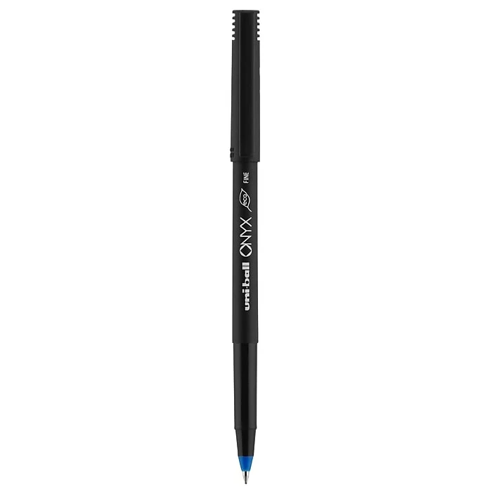 Uni-ball Uniball Onyx Rollerball Pens, Fine Point, 0.7mm, Blue Ink, Dozen (60145) 5 Uni-ball Uniball Onyx Rollerball Pens, Fine Point, 0.7mm, Blue Ink, Dozen (60145) - Image 3