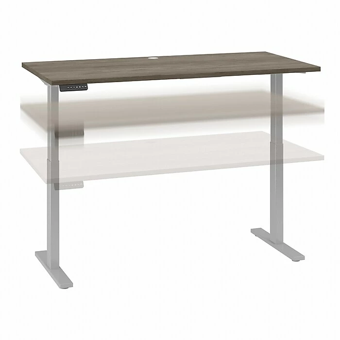 Bush Business Furniture Move 60 Series 27"-48" Adjustable Standing Desk, Modern Hickory/Cool Gray Metallic (M6S6030MHSK) 3 Bush Business Furniture Move 60 Series 27"-48" Adjustable Standing Desk, Modern Hickory/Cool Gray Metallic (M6S6030MHSK)
