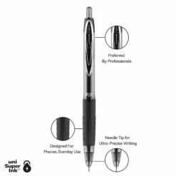 Uni-ball Uniball 207 Needle Retractable Gel Pens, Medium Point, 0.7mm, Black Ink, Dozen (1736097) 17 Uni-ball Uniball 207 Needle Retractable Gel Pens, Medium Point, 0.7mm, Black Ink, Dozen (1736097) -STAPLES Sales 1D3DA78A 7191 474A AF6B4C2FE500EBAA sc7
