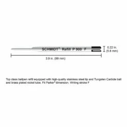 Schmidt P900 Ballpoint TC Ball Parker Style Refill, Fits Parker Ballpoint Pens, Fine, Blue, 2 Pack (SC58140) -STAPLES Sales 1E5AF621 3B8F 4DFE 9CC1DD58A9A637B4 sc7