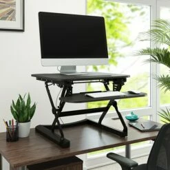 Union & Scale™ FlexFit™ 27" Adjustable Desk Riser, Black (UN44901-CC) 12 Union & Scale™ FlexFit™ 27" Adjustable Desk Riser, Black (UN44901-CC) -STAPLES Sales 2116E536 44DD 4FD1 B139D6D2D0F175A7 sc7