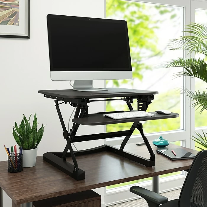 Union & Scale™ FlexFit™ 27" Adjustable Desk Riser, Black (UN44901-CC) 6 Union & Scale™ FlexFit™ 27" Adjustable Desk Riser, Black (UN44901-CC) - Image 4