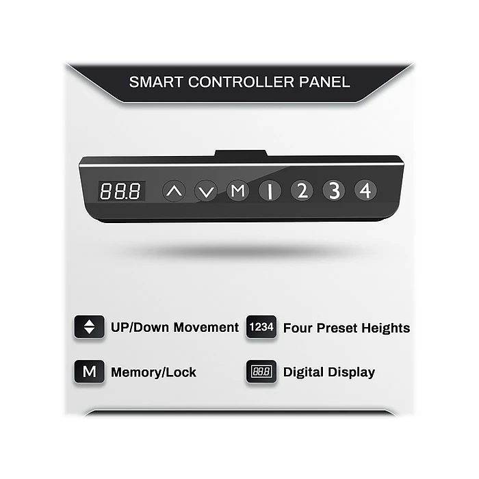 Eureka Ergonomic 30"-48"H L-Shaped Adjustable Standing Desk, Black (ED1874-BK) 6 Eureka Ergonomic 30"-48"H L-Shaped Adjustable Standing Desk, Black (ED1874-BK) - Image 4