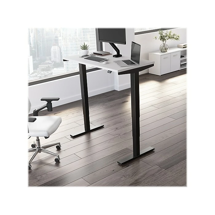 Bush Business Furniture Move 40 28"-48"H Electric Adjustable Standing Desk, White/Black (M4S4824WHBK) 4 Bush Business Furniture Move 40 28"-48"H Electric Adjustable Standing Desk, White/Black (M4S4824WHBK) - Image 2
