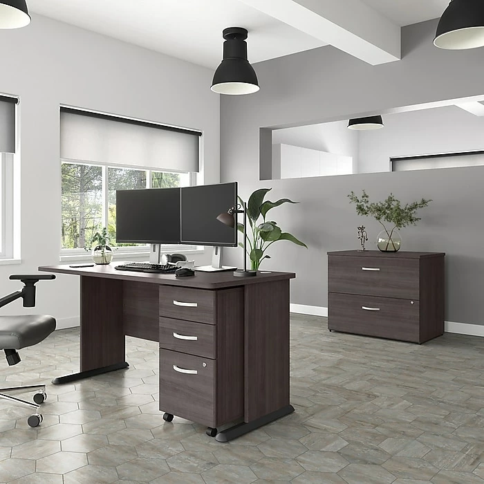 Bush Business Furniture Studio A 2-Drawer Lateral File Cabinet, Locking, Letter/Legal, Storm Gray, 36" (SDF136SGSU-Z) 8 Bush Business Furniture Studio A 2-Drawer Lateral File Cabinet, Locking, Letter/Legal, Storm Gray, 36" (SDF136SGSU-Z) - Image 6