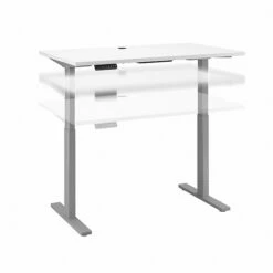 Bush Business Furniture Move 60 Series 27''-47'' Adjustable Standing Desk, White (M6S4830WHSK)