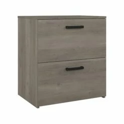Kathy Ireland® Home By Bush Furniture City Park 2-Drawer Lateral File Cabinet, Letter/Legal, Driftwood Gray (CPF127DG-03)