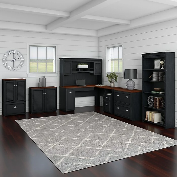 Bush Furniture Fairview Lateral File Cabinet, Antique Black/Hansen Cherry (WC53981-03) 8 Bush Furniture Fairview Lateral File Cabinet, Antique Black/Hansen Cherry (WC53981-03) - Image 6