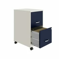 Space Solutions SOHO Smart File 2-Drawer Mobile File Cabinet, Letter Size, Lockable, 26.7"H X 18"D, Pearl White/Navy (25335) 8 Space Solutions SOHO Smart File 2-Drawer Mobile File Cabinet, Letter Size, Lockable, 26.7"H X 18"D, Pearl White/Navy (25335) -STAPLES Sales 33FB85DD BE2C 43F1 B70B794DB04D585E sc7