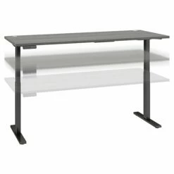 Bush Business Furniture Move 60 Series 27"-48" Adjustable Standing Desk, Platinum Gray/Black (M6S7230PGBK)