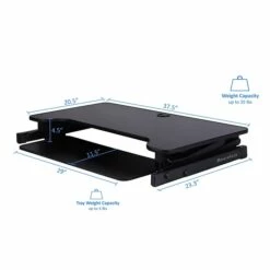 Rocelco 37"W Deluxe Adjustable Desk Riser With Energizing Anti-Fatique Mat (R DADRB-MAFM) 13 Rocelco 37"W Deluxe Adjustable Desk Riser With Energizing Anti-Fatique Mat (R DADRB-MAFM) -STAPLES Sales 3C0D5381 FC50 46E9 9139ED76C5FA247F sc7
