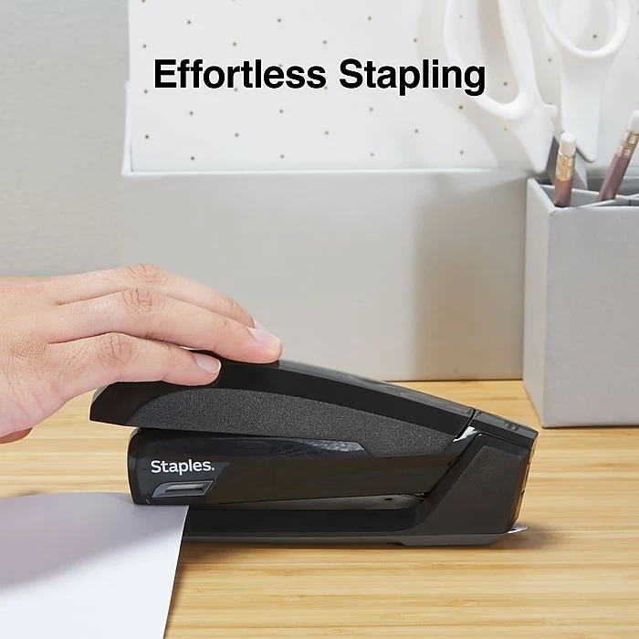 Staples One-Touch Desktop Stapler, 20 Sheet Capacity, Black, 500 (44436) 9 Staples One-Touch Desktop Stapler, 20 Sheet Capacity, Black, 500 (44436) - Image 7