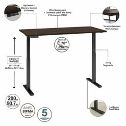 Bush Business Furniture Move 60 Series 27"-48" Adjustable Standing Desk, Black Walnut/Black (M6S6030BWBK) 12 Bush Business Furniture Move 60 Series 27"-48" Adjustable Standing Desk, Black Walnut/Black (M6S6030BWBK) -STAPLES Sales 3FE5B813 527C 4018 A79DEB67D8E399BC sc7