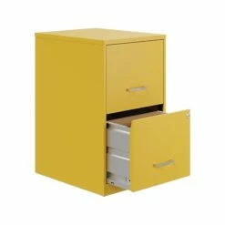 Space Solutions SOHO Smart File 2-Drawer File Cabinet, Letter Size, Lockable, 24.5"H X 14.25"W X 18"D, Goldfinch (25272) -STAPLES Sales 43DDC95C 245F 466B B70438283681EC41 sc7