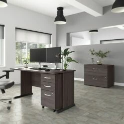 Bush Business Furniture Studio A 3-Drawer Mobile File Cabinet, Locking, Letter/Legal, Storm Gray, 20" (SDF216SGSU-Z) -STAPLES Sales 48A95843 2F45 4FB1 9B6003D5ACD38BA9 sc7