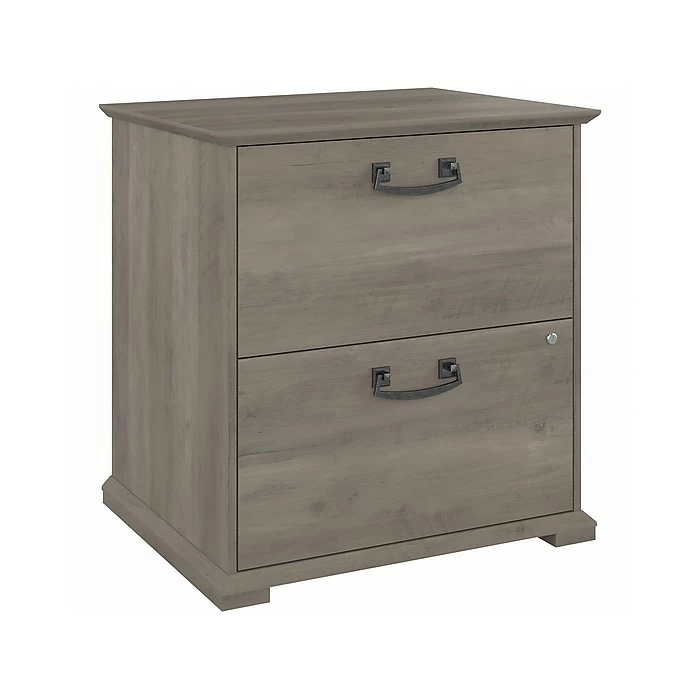 Bush Furniture Homestead 2-Drawer Lateral File Cabinet, Letter/Legal Size, Lockable, 30"H, Driftwood Gray (HOF129DG-03) 3 Bush Furniture Homestead 2-Drawer Lateral File Cabinet, Letter/Legal Size, Lockable, 30"H, Driftwood Gray (HOF129DG-03)