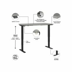 Bush Business Furniture Move 40 28"-48" Adjustable Standing Desk, Platinum Gray/Black (M4S7230PGBK) 12 Bush Business Furniture Move 40 28"-48" Adjustable Standing Desk, Platinum Gray/Black (M4S7230PGBK) -STAPLES Sales 49D8A22C 4DD1 4CF8 84B745334F28DE04 sc7