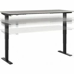 Bush Business Furniture Move 40 28"-48" Adjustable Standing Desk, Platinum Gray/Black (M4S7230PGBK)
