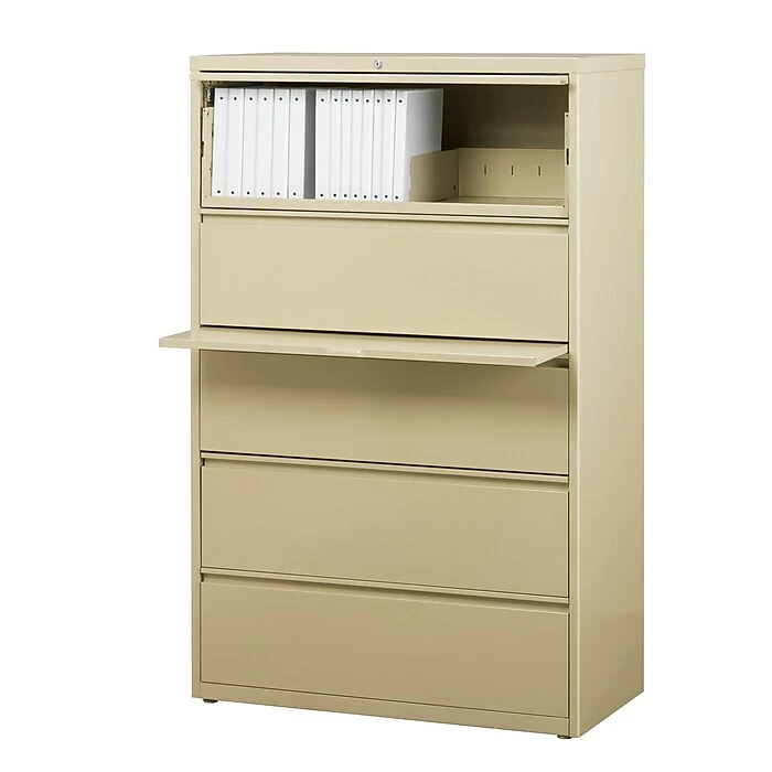 Staples Commercial HL8000 5 File Drawers Lateral File Cabinet, Locking, Putty/Beige, Letter/Legal, 36"W (21744D) 11 Staples Commercial HL8000 5 File Drawers Lateral File Cabinet, Locking, Putty/Beige, Letter/Legal, 36"W (21744D) - Image 9