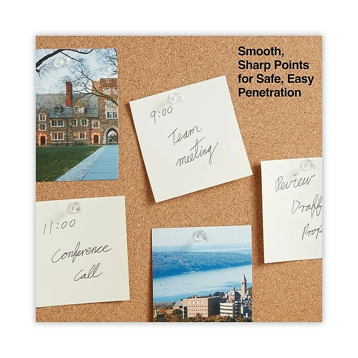 Universal Clear Push Pins, Plastic, 3/8", 400/Pack (UNV31306) 7 Universal Clear Push Pins, Plastic, 3/8", 400/Pack (UNV31306) - Image 5