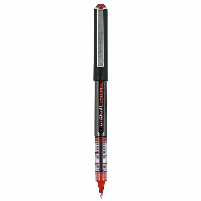 Uni-ball Uniball Vision Rollerball Pen, Micro Point, 0.5mm, Red Ink, 12/Pack (60117) 5 Uni-ball Uniball Vision Rollerball Pen, Micro Point, 0.5mm, Red Ink, 12/Pack (60117) - Image 3