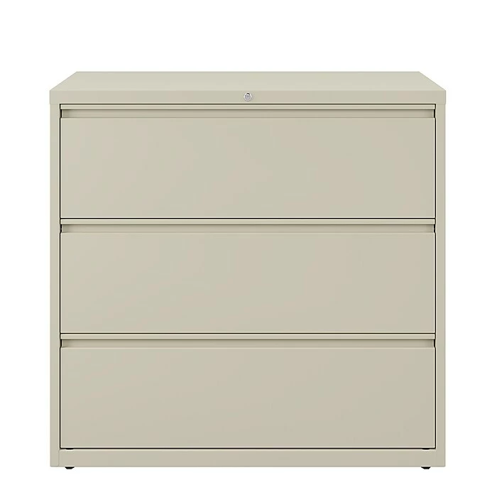 Staples HL8000 Commercial 3-Drawer Lateral File Cabinet, Locking, Letter/Legal, Putty/Beige, 42"W (23201D) 4 Staples HL8000 Commercial 3-Drawer Lateral File Cabinet, Locking, Letter/Legal, Putty/Beige, 42"W (23201D) - Image 2