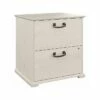 Bush Furniture Homestead 2-Drawer Lateral File Cabinet, Letter/Legal, Lockable, 30"H, Linen White Oak (HOF129LW-03)