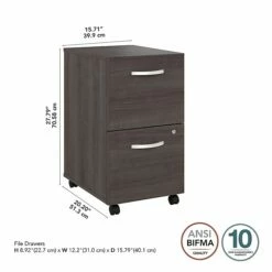 Bush Business Furniture Studio A 2-Drawer Mobile File Cabinet, Locking, Letter/Legal, Storm Gray, 20" (SDF116SGSU-Z) 13 Bush Business Furniture Studio A 2-Drawer Mobile File Cabinet, Locking, Letter/Legal, Storm Gray, 20" (SDF116SGSU-Z) -STAPLES Sales 6147DD5D 32DF 4FDF AD27FECDA78E9637 sc7
