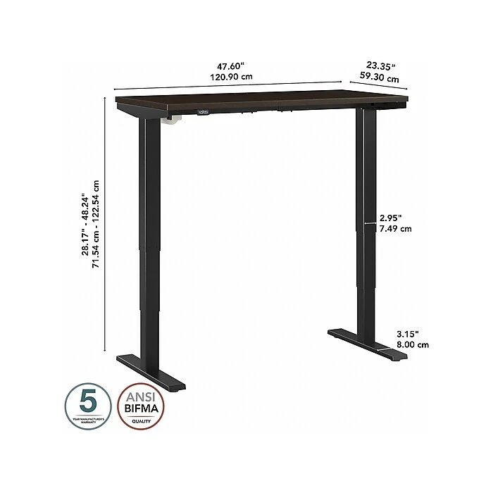 Bush Business Furniture Move 40 28"-48"H Electric Adjustable Standing Desk, Mocha Cherry/Black (M4S4824MRBK) 7 Bush Business Furniture Move 40 28"-48"H Electric Adjustable Standing Desk, Mocha Cherry/Black (M4S4824MRBK) - Image 5