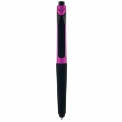 Monteverde® S-106 Clip Action One-Touch Ballpoint Pen With Front Stylus, 12/Pack, Magenta