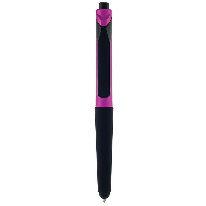 Monteverde® S-106 Clip Action One-Touch Ballpoint Pen With Front Stylus, 12/Pack, Magenta 3 Monteverde® S-106 Clip Action One-Touch Ballpoint Pen With Front Stylus, 12/Pack, Magenta