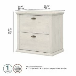 Bush Furniture Yorktown 2-Drawer Lateral File Cabinet, Letter/Legal, Linen White Oak, 30.98" (WC40480-03) 14 Bush Furniture Yorktown 2-Drawer Lateral File Cabinet, Letter/Legal, Linen White Oak, 30.98" (WC40480-03) -STAPLES Sales 6FE33D37 DCE6 4921 BA11C41A67CDA5EB sc7