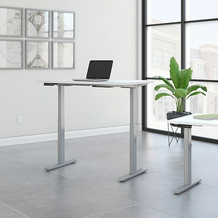 Bush Business Furniture Move 60 Series 27''-47'' Adjustable Standing Desk, White (M6S4830WHSK) 4 Bush Business Furniture Move 60 Series 27''-47'' Adjustable Standing Desk, White (M6S4830WHSK) - Image 2