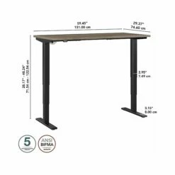 Bush Business Furniture Move 40 28"-48"H Electric Adjustable Standing Desk, Modern Hickory/Black (M4S6030MHBK) 14 Bush Business Furniture Move 40 28"-48"H Electric Adjustable Standing Desk, Modern Hickory/Black (M4S6030MHBK) -STAPLES Sales 70243A33 670D 4886 99BDC27E2AA11FCF sc7