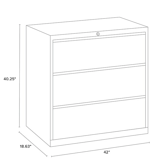 Staples HL8000 Commercial 3-Drawer Lateral File Cabinet, Locking, Letter/Legal, Putty/Beige, 42"W (23201D) 8 Staples HL8000 Commercial 3-Drawer Lateral File Cabinet, Locking, Letter/Legal, Putty/Beige, 42"W (23201D) - Image 6