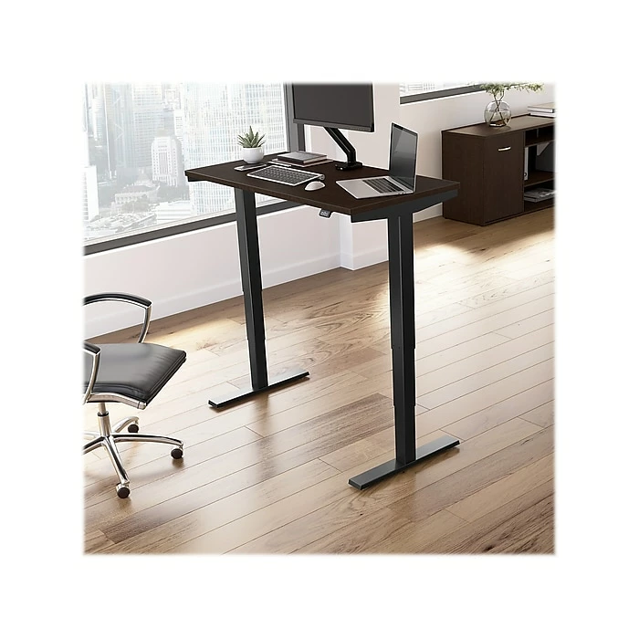 Bush Business Furniture Move 40 28"-48"H Electric Adjustable Standing Desk, Mocha Cherry/Black (M4S4824MRBK) 4 Bush Business Furniture Move 40 28"-48"H Electric Adjustable Standing Desk, Mocha Cherry/Black (M4S4824MRBK) - Image 2