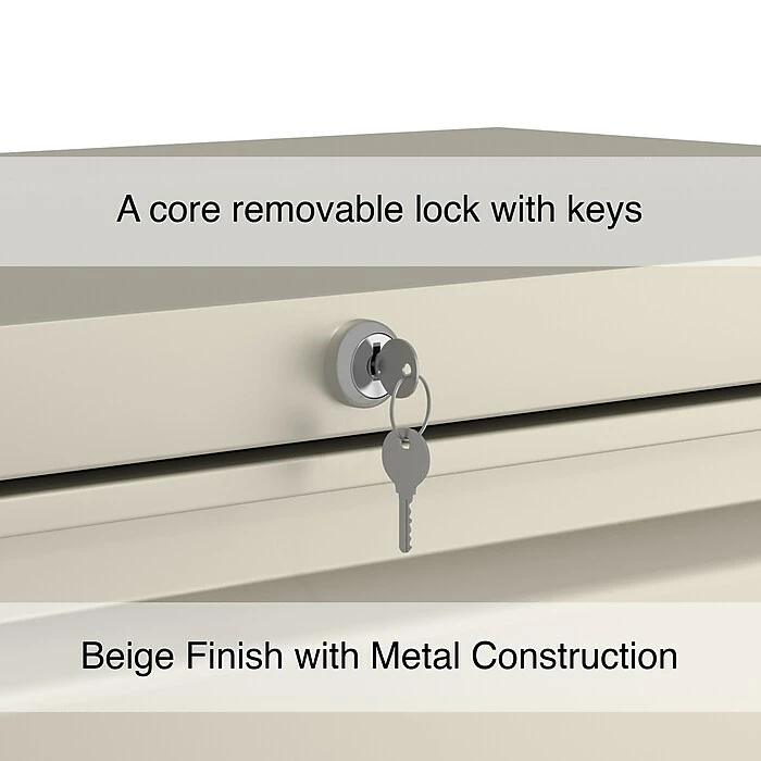 Staples HL8000 Commercial 3-Drawer Lateral File Cabinet, Locking, Letter/Legal, Putty/Beige, 36"W (23197D) 6 Staples HL8000 Commercial 3-Drawer Lateral File Cabinet, Locking, Letter/Legal, Putty/Beige, 36"W (23197D) - Image 4