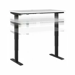 Bush Business Furniture Move 40 28"-48"H Electric Adjustable Standing Desk, White/Black (M4S4830WHBK)