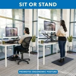 Mount-It! 5"-19"H Adjustable Extra-Wide Sit-Stand Desk Converter, Dark Walnut Woodgrain (MI-15006) -STAPLES Sales 7BE6D88B 9ED8 4FC6 BD8F6739E0DB03B7 sc7
