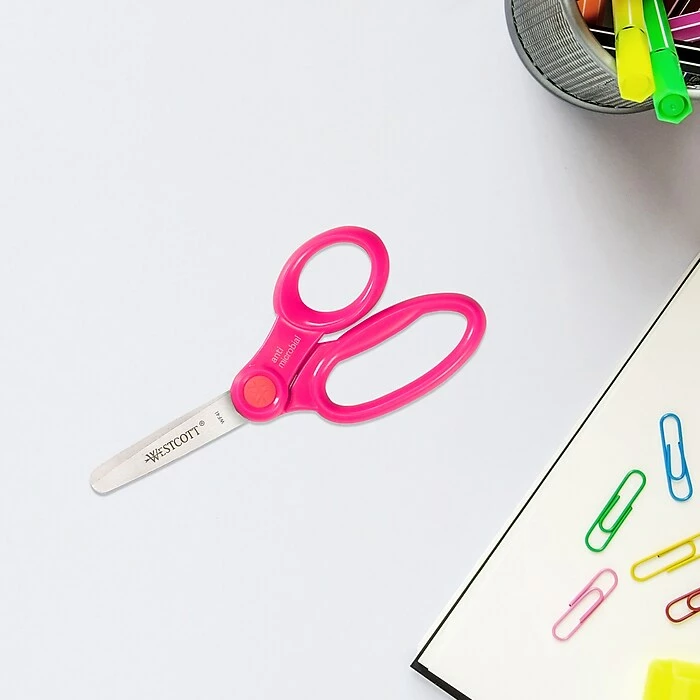 Westcott Student Pack 5" Stainless Steel Kid's Scissors, Blunt Tip, Assorted Colors, 12/Pack (ACM14871) 10 Westcott Student Pack 5" Stainless Steel Kid's Scissors, Blunt Tip, Assorted Colors, 12/Pack (ACM14871) - Image 8