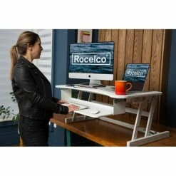Rocelco 37" Deluxe Adjustable Desk Riser, White (R DADRW) 14 Rocelco 37" Deluxe Adjustable Desk Riser, White (R DADRW) -STAPLES Sales 80951B12 B4EE 4468 A0EDE4296698EB08 sc7