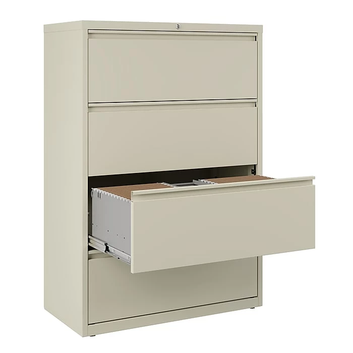 Staples Commercial 4 File Drawers Lateral File Cabinet, Locking, Putty/Beige, Letter/Legal, 36"W (20056D) 7 Staples Commercial 4 File Drawers Lateral File Cabinet, Locking, Putty/Beige, Letter/Legal, 36"W (20056D) - Image 5