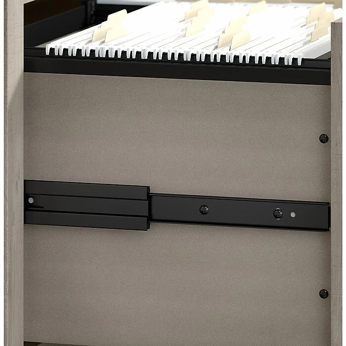 Bush Furniture Key West 2 Drawer Mobile Pedestal, Washed Gray (KWF116WG-03) 8 Bush Furniture Key West 2 Drawer Mobile Pedestal, Washed Gray (KWF116WG-03) - Image 6